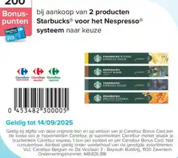 Carrefour Starbucks voor het Nespresso aanbieding