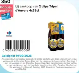 Carrefour Tripel d'anvers 2 clips aanbieding