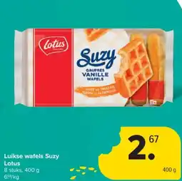 Carrefour Market Lotus Luikse wafels Suzy aanbieding