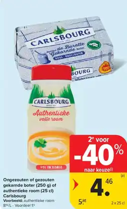 Carrefour Market Carlsbourg beurre de Baratte Gekarnde bater authentieke room aanbieding