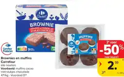 Carrefour Market Brownies en muffins Carrefour aanbieding