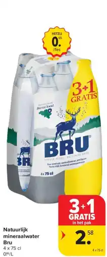 Carrefour Market Bru Natuurlijk mineraalwater aanbieding