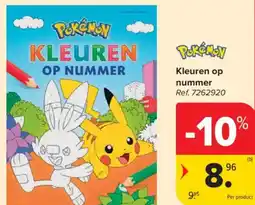 Carrefour Market Pokemo Kleuren op nummer aanbieding