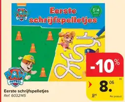 Carrefour Market Paw patrol Eerste schrijfspelletjes aanbieding