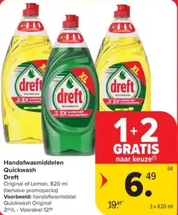 Carrefour Market Dreft Handafwasmiddelen Quickwash aanbieding