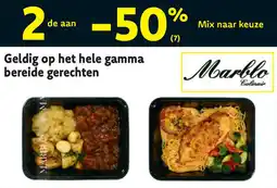 Cora Geldig op het hele gamma bereide gerechten aanbieding