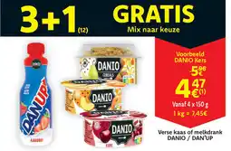Cora Verse kaas of melkdrank danio/dan'up aanbieding