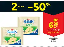 Cora Galak popri chocolade aanbieding