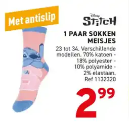 Trafic 1 paar sokken meisjes aanbieding