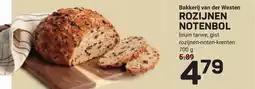 Ekoplaza Bakkerij van der westen rozijnen notenbol aanbieding