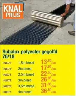 Cevo Rubalux polyester gegolfd 76/18 aanbieding