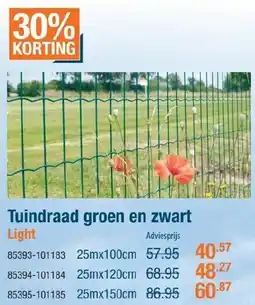 Cevo Tuindraad groen en zwart Light aanbieding