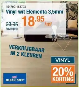 Cevo Vinyl wit Elementa aanbieding