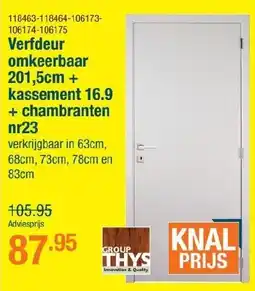 Cevo Verfdeur omkeerbaar + kassement 16.9 + chambranten nr23 aanbieding