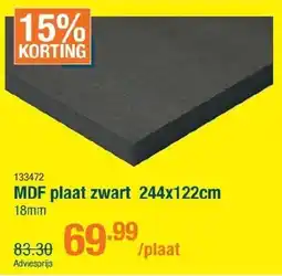 Cevo MDF plaat zwart aanbieding