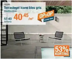 Cevo Terrastegel Icone bleu gris aanbieding