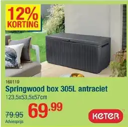 Cevo Springwood box antraciet aanbieding