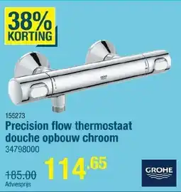 Cevo Precision flow thermostaat douche opbouw chroom aanbieding