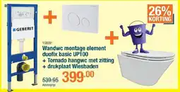 Cevo Wandwc montage element duofix basic UP100 aanbieding
