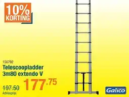 Cevo Telescoopladder 3m80 extendo V aanbieding