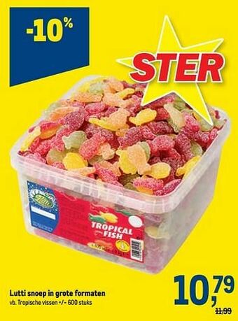 Lutti snoep in grote formaten tropische vissen