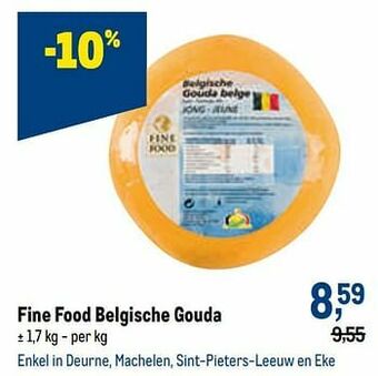 Makro Fine food belgische gouda aanbieding