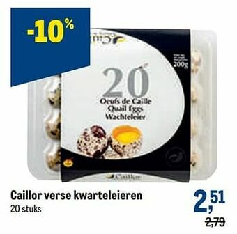 Makro Caillor verse kwarteleieren aanbieding