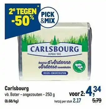 Carlsbourg boter - ongezouten