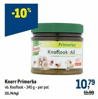 Makro Knorr primerba knoflook aanbieding