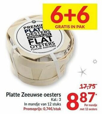 Intermarché Platte zeeuwse oesters aanbieding