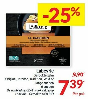 Intermarché Labeyrie gerookte zalm original intense tradition wild of lange sneden aanbieding
