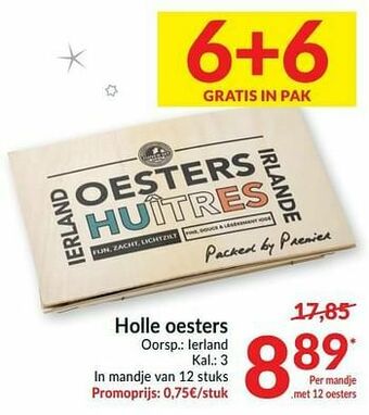Intermarché Holle oesters aanbieding