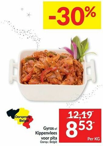 Intermarché Gyros of kippenvlees voor pita aanbieding