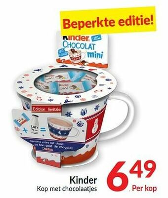 Intermarché Kinder kop met chocolaatjes aanbieding