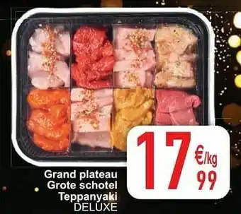 Cora Grand plateau grote schotel teppanyaki deluxe aanbieding