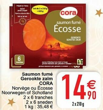 Cora Saumon fumé gerookte zalm cora aanbieding
