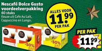 Kruidvat Nescafé dolce gusto voordeelverpakking aanbieding