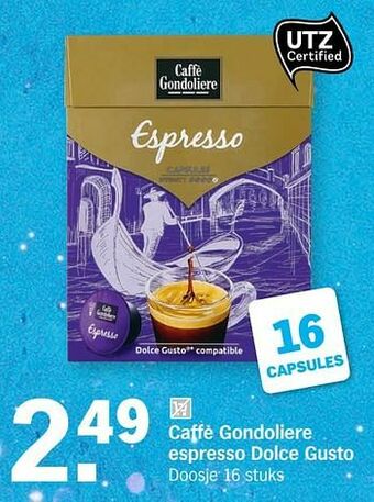 Albert Heijn Caffè gondoliere espresso dolce gusto aanbieding
