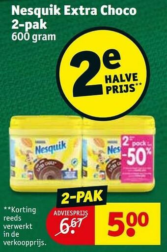 Kruidvat Nesquik extra choco aanbieding