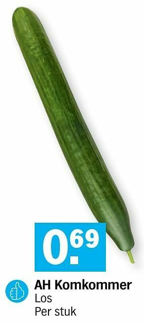 Albert Heijn Ah komkommer aanbieding