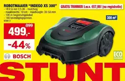 Hubo Bosch Indego XS 300 robotmaaier 18V Li-Ion 300m² + accessoires aanbieding