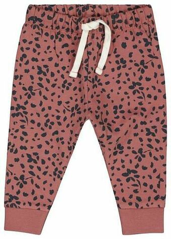 HEMA HEMA Baby Sweatbroek Bloem Roze (roze) aanbieding