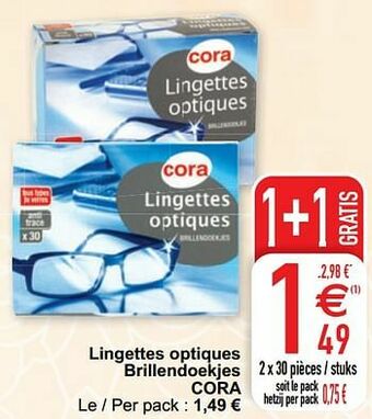 Cora Lingettes optiques brillendoekjes cora aanbieding