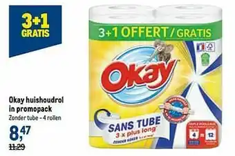 Makro Okay huishoudrol in promopack zonder tube aanbieding