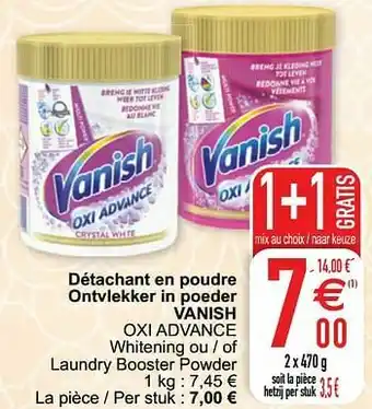 Cora Détachant en poudre ontvlekker in poeder vanish oxi advance aanbieding