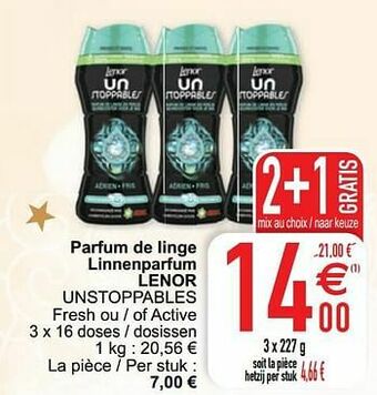 Cora Parfum de linge linnenparfum lenor unstoppables aanbieding