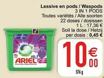 Cora Lessive en pods - waspods 3 in 1 pods aanbieding