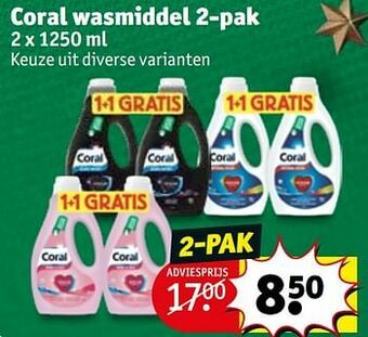 Kruidvat Coral wasmiddel aanbieding