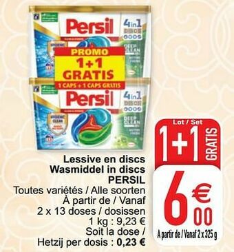 Cora Lessive en discs wasmiddel in discs persil aanbieding