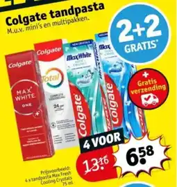 Kruidvat Colgate tandpasta aanbieding